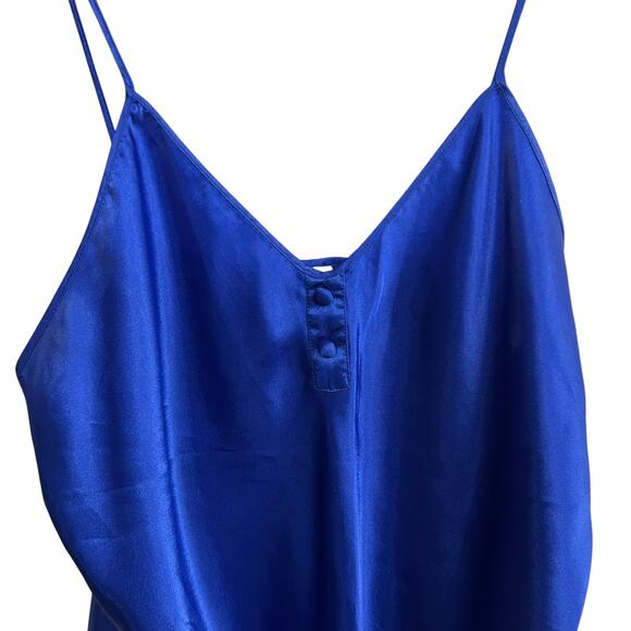 Y2K cobalt satin slip dress Inner Most Sears minimalist coquette‎ small - Picture 2 of 6